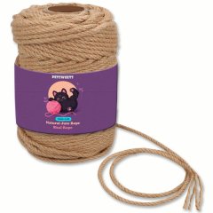 50m x 6mm Natural Jute Rope Sisal Rope for Cat Scratcher Garden Bundling
