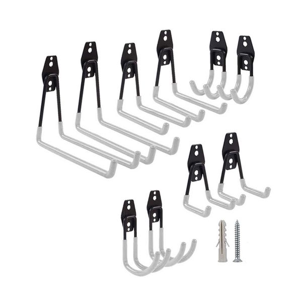 10 Piece Heavy Duty Garage Hooks Wall Mounted Garage Storage Hooks