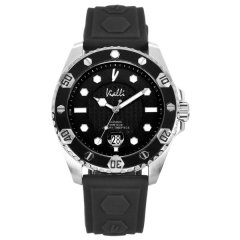 Vialli Black Grey Rubber Wristwatch
