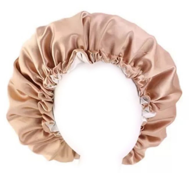 Navy and Light Blue Comfortable Reversible Satin Bonnet Sleeping Cap