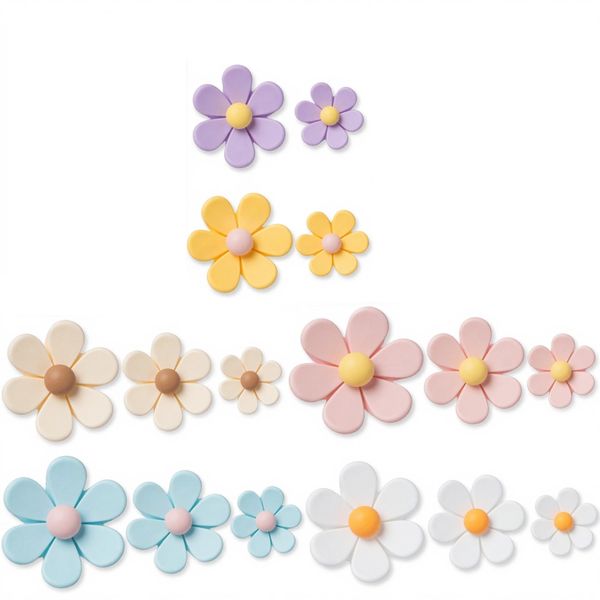16 Pcs 3D Flower Fridge Magnets, Strong Refrigerator Magnet