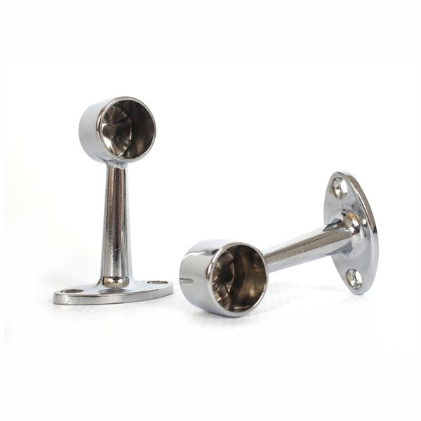 19mm Round Wall Brackets - Chrome