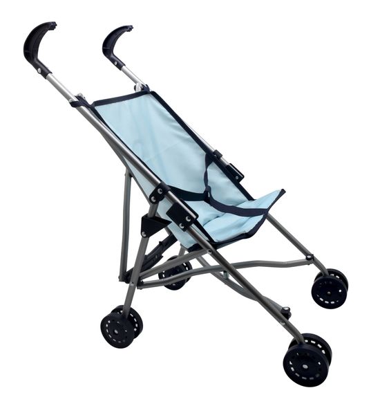 Doll Blue Stroller/Pram - Pretend Play Baby Doll Accessory
