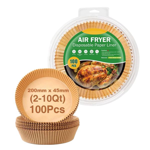 100 Piece - Disposable Air Fryer Non-Stick Cooking Paper - 200mm x 45mm