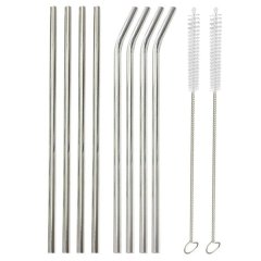KitchenFX Stainless Steel Straws - Pack of 8