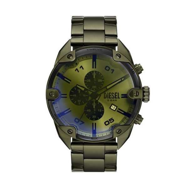 Diesel Spiked Mens Green Stainless Steel Strap Watch-DZ4670