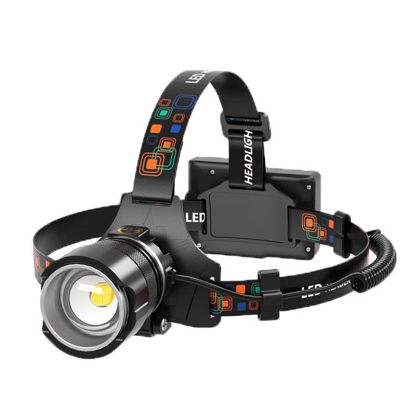 Headlight, 2000Lumens/5 Modes/125 /10Hours, Sensor Zoomable IPx7- 25W