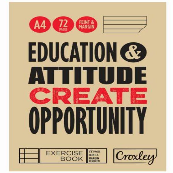 Croxley A4 Exercise Book &amp; Margin 72-Page