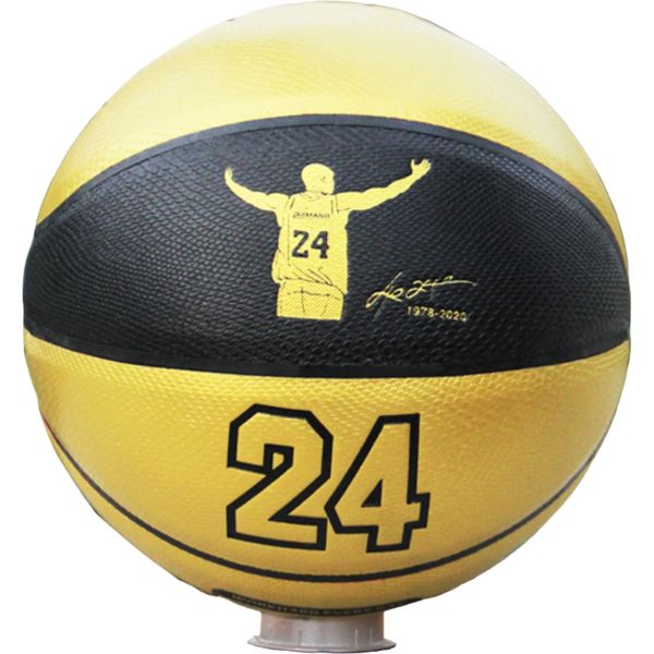 Snake-patterned Black and Gold Mamba Championship Moment Basketball-No. 7