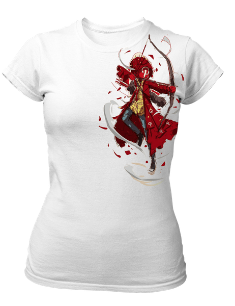 PepperSt Ladies White T-Shirt - Archer Man