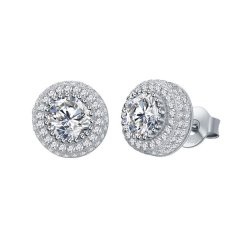 Vite' Men Silver Stud Earrings