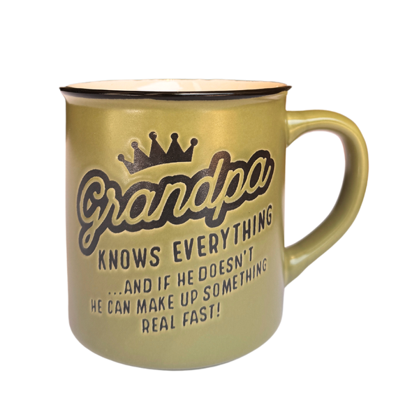 Manly Mug - Grandpa knows everything - Olive