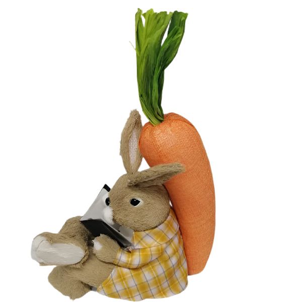 Ceramic Grass Rabbit Ornament