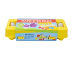 Pack Of 12 Pieces Eggs Matching Shapes And Colors Game Toy