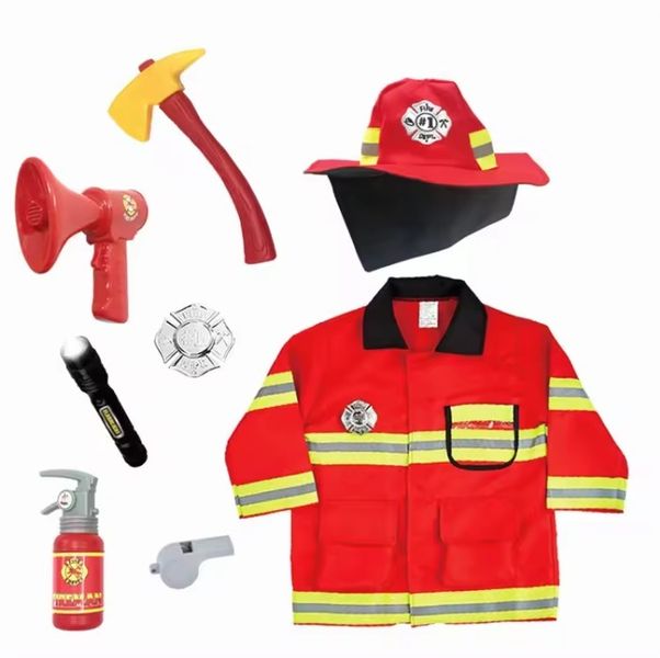Children's Firefighter Role Play Costume and accessory Nt Set For Kids