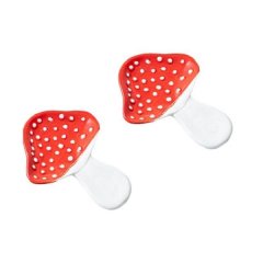 Red and White Mushroom - Shaped Ceramic Spoon Rest for Kitchen 2 Piece