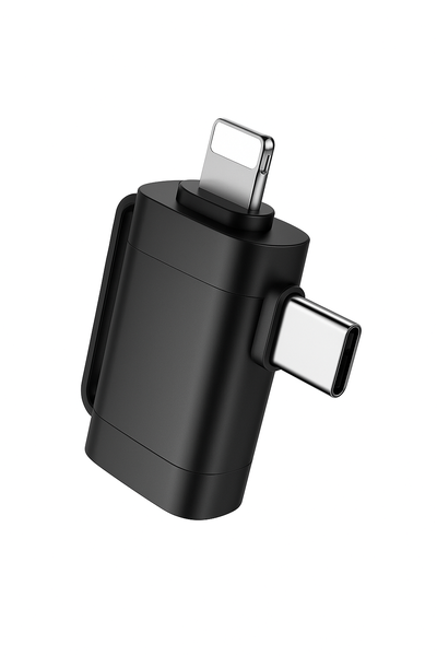 OTG 2 in 1 USB 2.0 Compatible With iPhone &amp; Type -C Male Adapter UA17