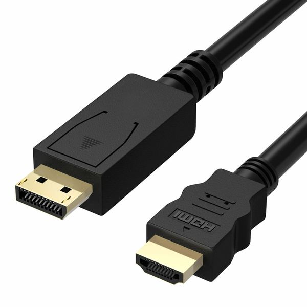 SlingTech DisplayPort Male to HDMI Male HDTV Video Audio Cable 1080p-1.8m