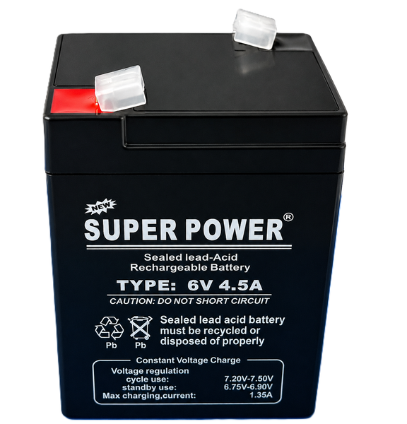 Super Power SLA 6V 4.5Ah Reliable Backup Power Solution Battery