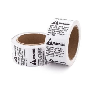 Suffocation Warning Stickers -2000 Self-adhesive Labels