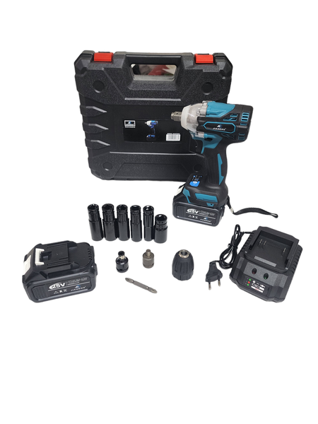15 piece rechargeable impact wrench set with deep impact sockets,JG20375076