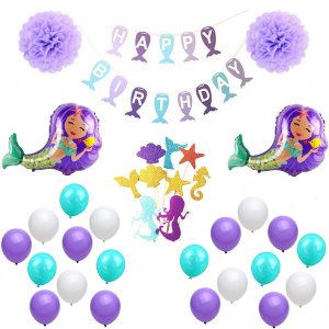 Mermaid Birthday Party Balloon DIY Decoration Set
