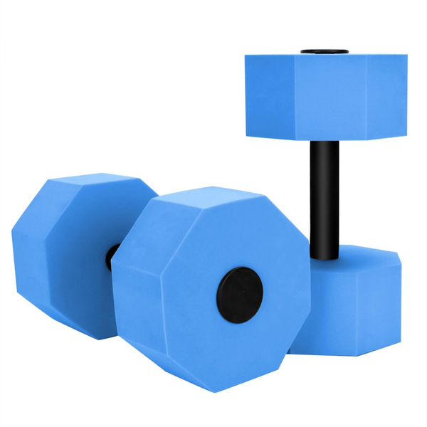 Water Dumbbell Set for Pool Weights, Foam Swimming Water Cuffs(blue)