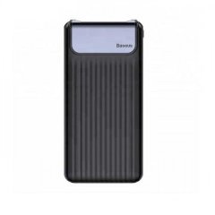 Baseus 10000mAh LCD Percentage USB Type-A &amp; Type-C Power Bank - Black