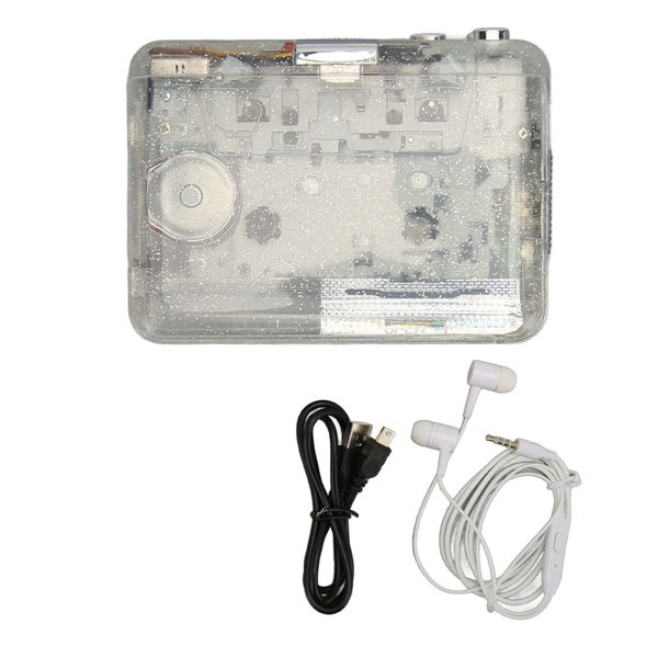 Cassette to MP3 Converter Retro Innovative Transparent Case USB Tape Player