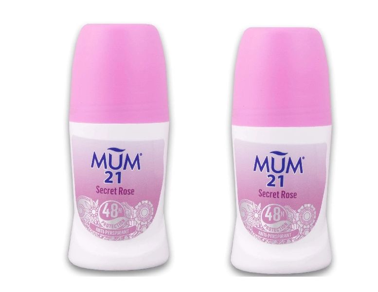 Mum 21 Secret Rose Anti-Perspirant Deodorant 50ml - Pack of 2