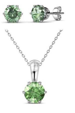Destiny August Birth Set with Swarovski Crystals