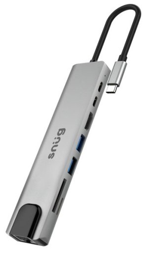 Snug Multi Hub USBC To HDTV 8 Ports-Grey