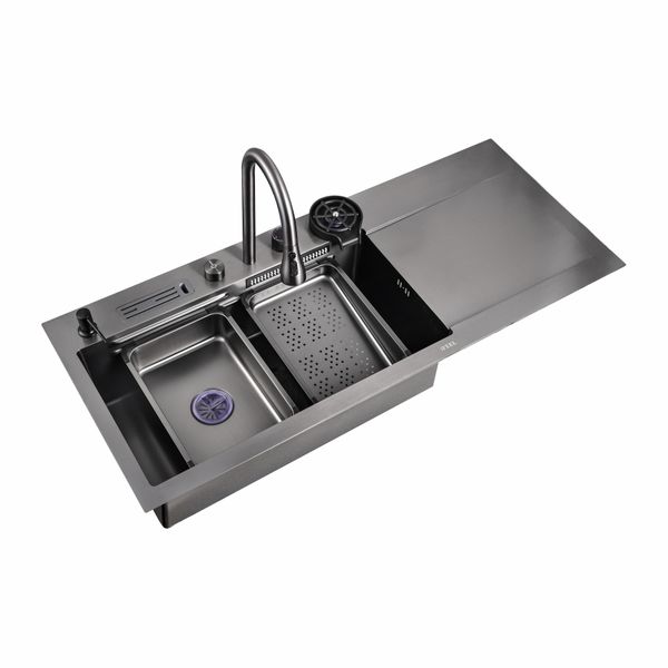 PremiumDarkGrey Large Kitchen Sink Combo/Professional Installation Required