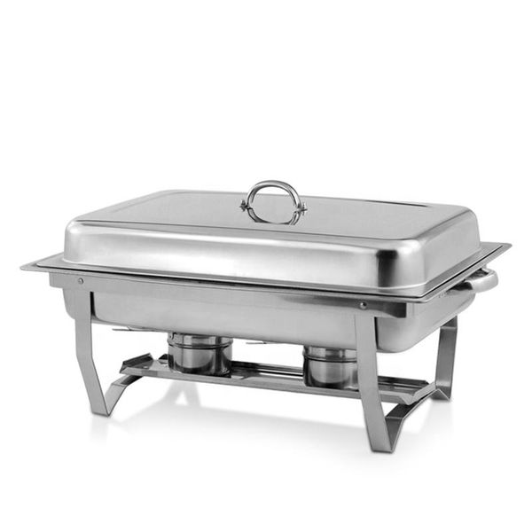 Stainless Steel 10 Liter Single Tray Chafing Dish - Food Warmer