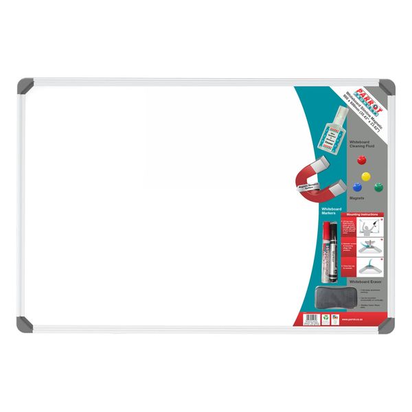 Parrot Products Slimline Magnetic Whiteboard 900 × 600mm - Retail Pack