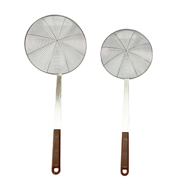 Stainless Steel Strainer Skimmer Spoon Large Size - 2-Piece