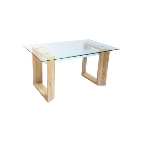 Transparent Glass Rectangular Dining Table - DT568