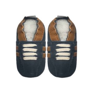 Pitta-Patta Soft Genuine Leather Baby Shoes - Jag Navy &amp; Vintage