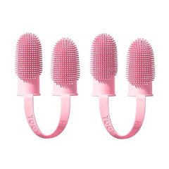 2 Piece Pet Teeth Cleaning Dual Finger Toothbrush For Dogs And Cats