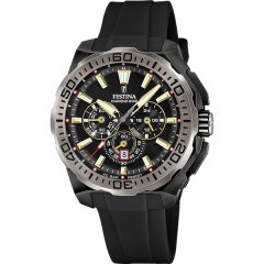 Festina Chronobike in Black with Rubber Strap