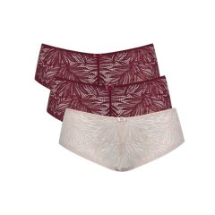Lace Boyleg Burgundy And Natural - 3 Pack