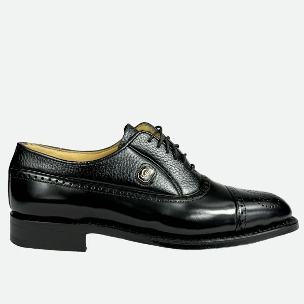 Crockett &amp; Jones Jason Black Cobbler Formal Lace Up Shoes