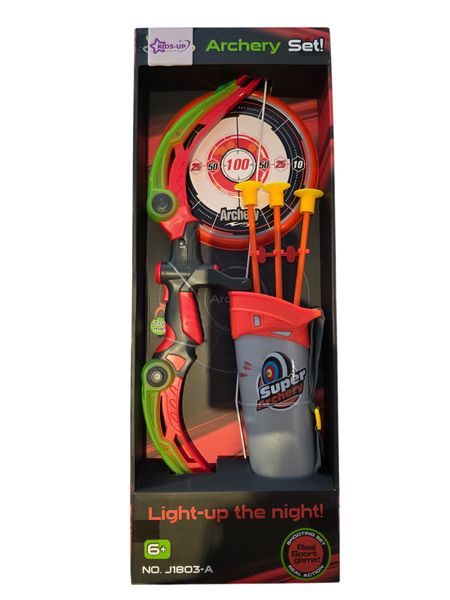 Kids-Up Bow &amp; Arrow Archery Green And Orange Set With Arrow &amp; Target Set