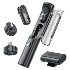 Boya Magic-02 AI-Powered Wireless Mic Compatible with USB-C, Lightning &amp; 3.5mm Devices