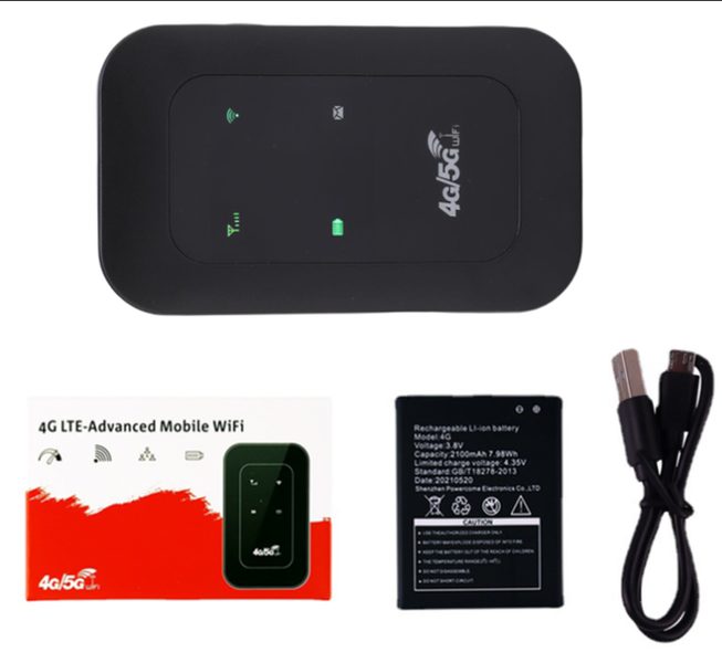 4G Portable WiFi Hotspot Mobile Router with 3200mAh Battery &amp;SIM Card Slot