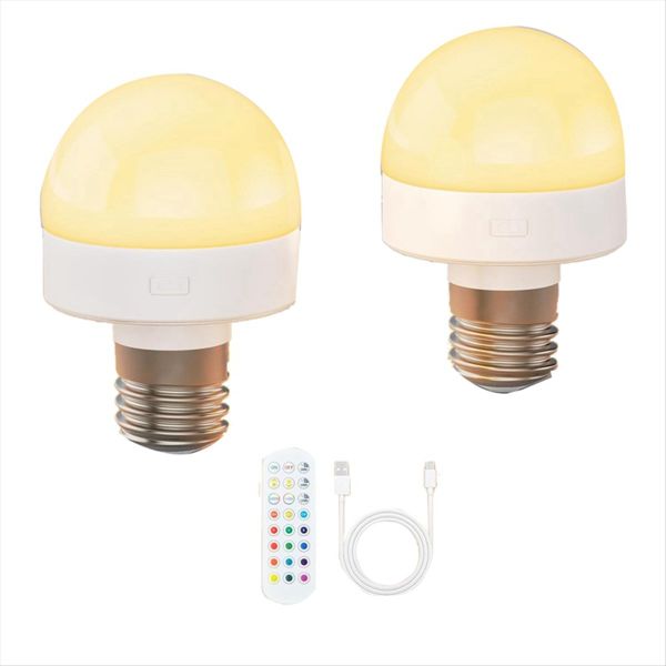 Rechargeable Light Bulbs With Remote E26 Battery Operated Light Bulb