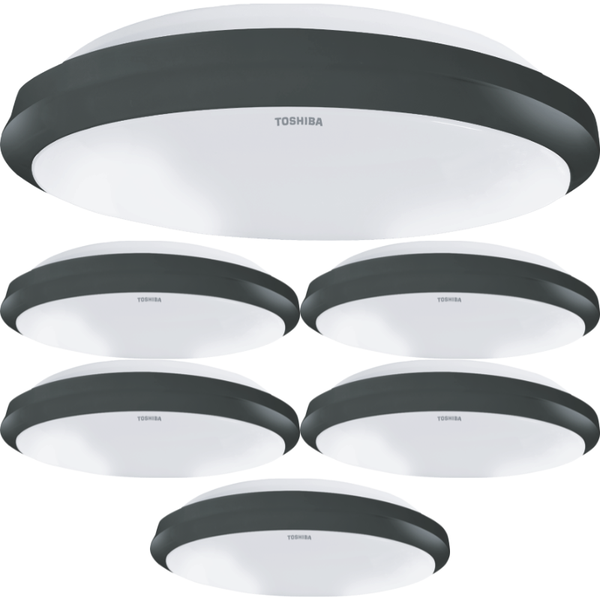Toshiba LED Ceiling Light 24W 3 Color Changing Color- 6 Pack