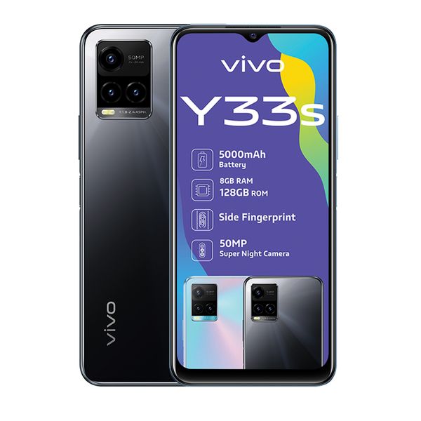 Vivo Y33s Single Sim 128GB - Mirror Black