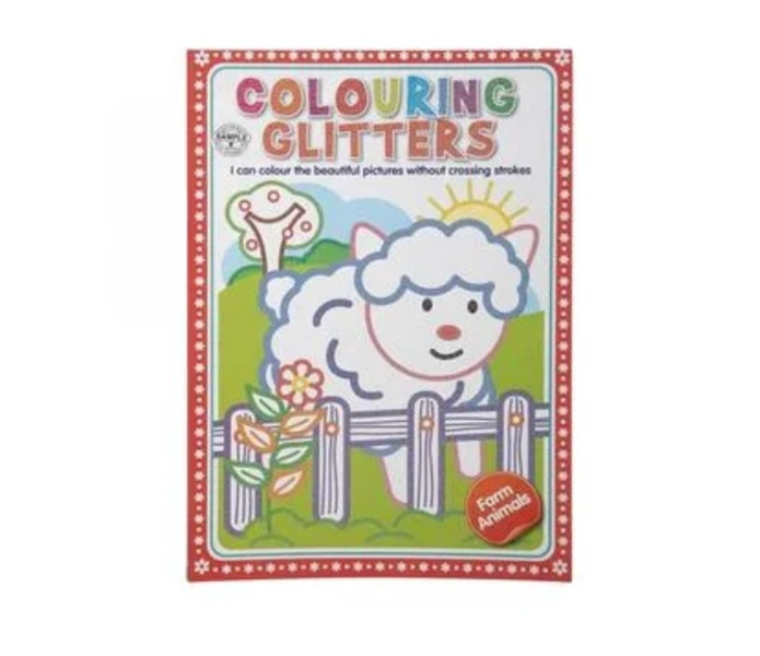 Shimmering Farm Animals: Glitter Coloring Fun for Kids