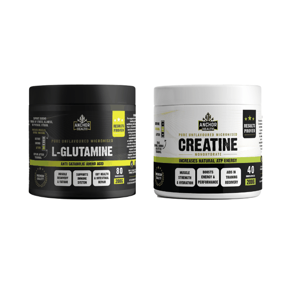 Anchor Health - Recovery &amp; Supplement Combo - L-Glutamine &amp; Creatine 200mg